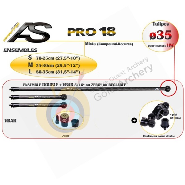 Arc Système ensemble PRO18 zéro double 35